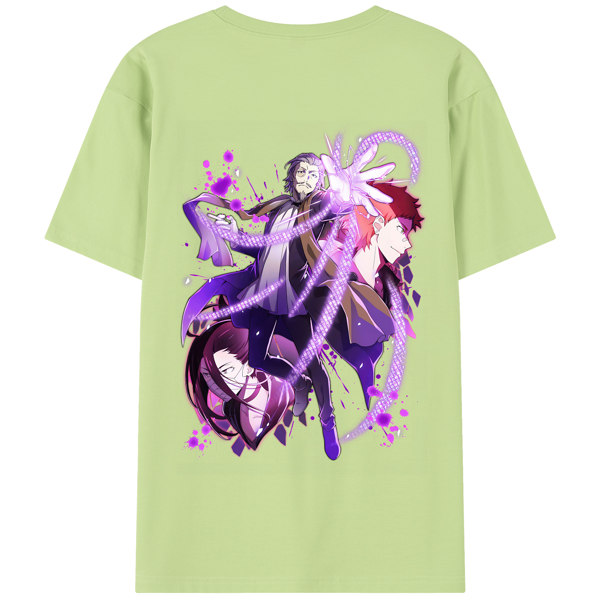 （画像用） 文豪ストレイドッグス Bungo Stray Dogs 綿100％半袖Tシャツ（背面プリント）